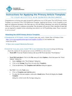 Image result for ACM Format Sample Paper PDF