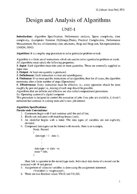 Unit-1 Notes (3) drivelink - Design and Analysis of Algorithms UNIT-I ...