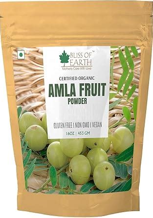 Bliss of Earth Organic Amla Powder for Eating Drinking & Hair Growth ...