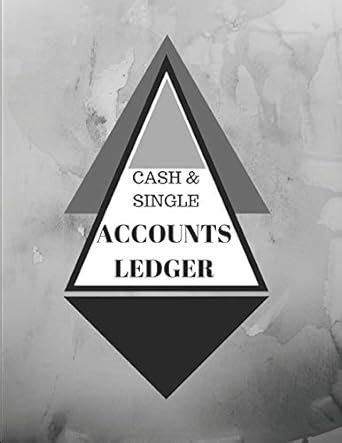 Cash & Single Accounts Ledger: Black/Grey - Accounts Bookkeeping Log ...