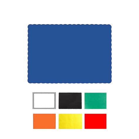 Buy Paper Placemats for Dining Table – Disposable Scalloped Edges Color ...
