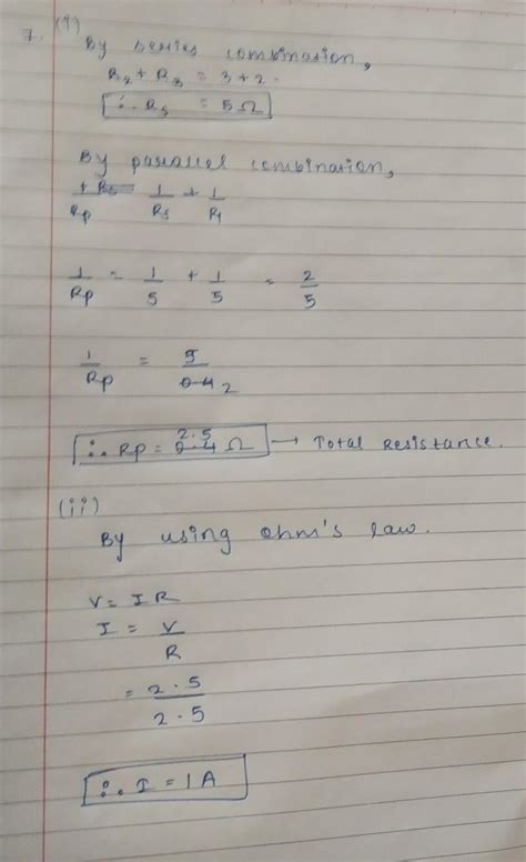In the circuit diagram shown along side find 1) total resistance 2 ...