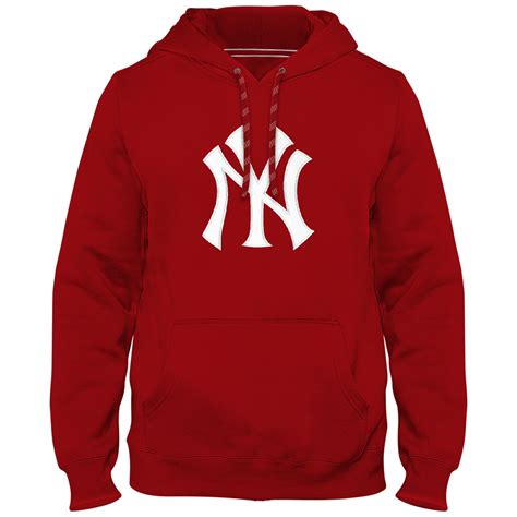 New York Yankees MLB Express Twill Logo Hoodie - Red | SportBuff Canada