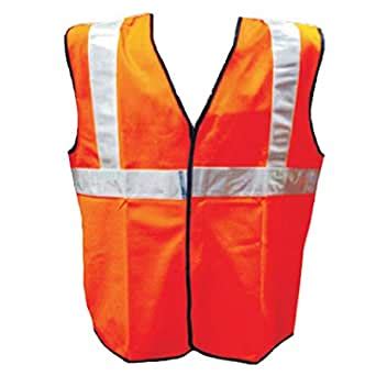 Ridhi Nylon Safety Vest Jacket (Size: M, Orange) 100 Pcs : Amazon.in ...
