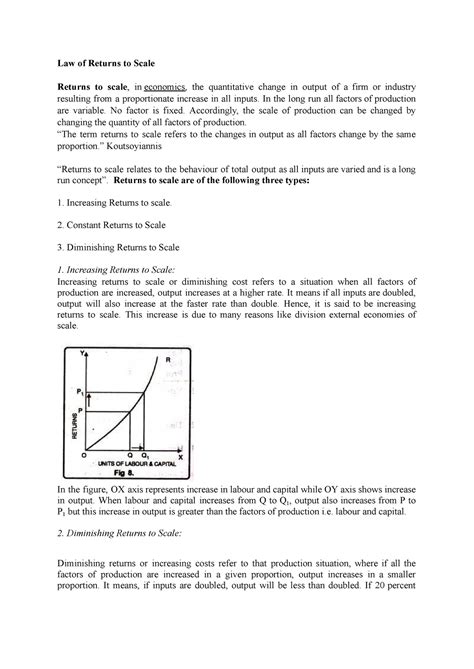 Returns to scale - Law of Returns to Scale Returns to scale, in ...