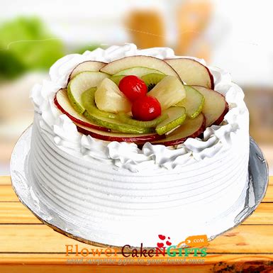 Send Online vanilla mix fresh fruit cake half kg Order Delivery ...