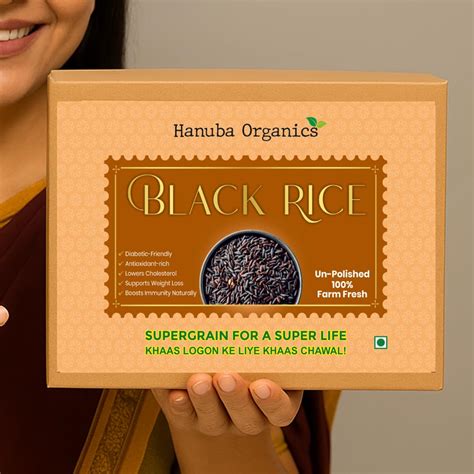 Hanuba Organics Black Rice 1 kg | Chakhao Rice | Unpolished | Diabetic ...