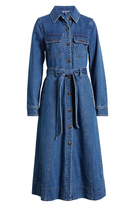 Wit & Wisdom Tie Waist Long Sleeve Denim Maxi Dress | Nordstrom | Denim ...