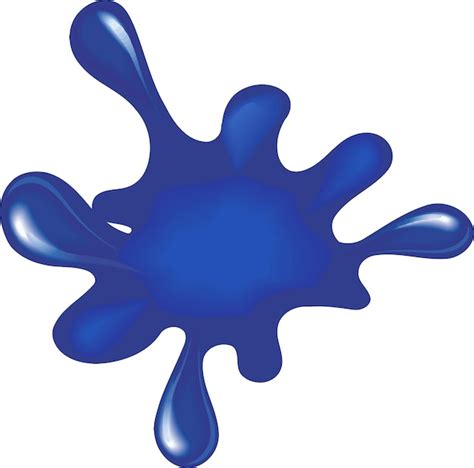 Splash of blue color on white background | Premium Vector