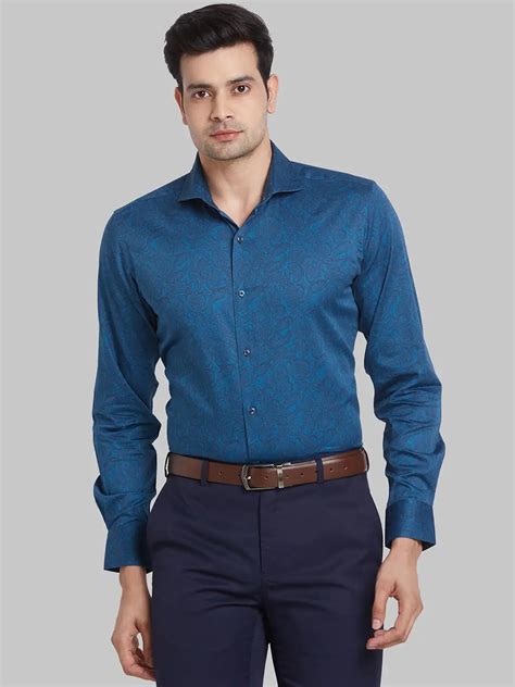 Raymond Men Blue Slim Fit Cotton Formal Shirt – MyRaymond