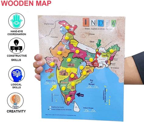 AMUSING India map With Capitals letter maps Learn India States Along ...