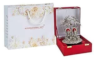 Buy INTERNATIONAL GIFT® Silver Plated Laxmi Ganesh Tree God Idol Statue ...