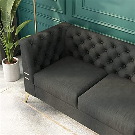 huihu Mid-Century Modern Velvet Sofa Couch | Ubuy India