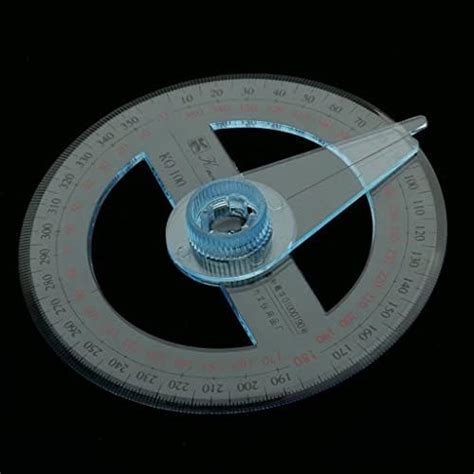 GAH All Circular 10 cm PVC 360 Degree Protractor Pointer Ruler Angular ...