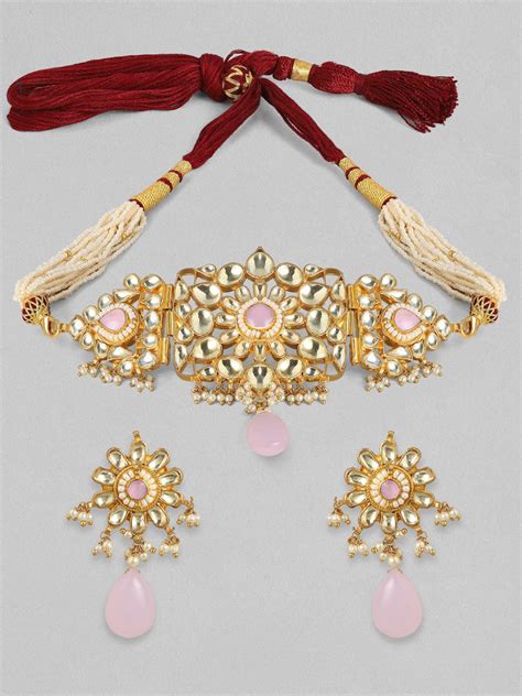 Pachi Kundan Jewellery Set | Pachi Kundan Necklace Online - Rubans