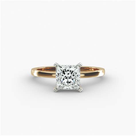GIA 1.01 Carat F-VS1 Very Good Cut Princess Diamond Comfort Fit ...