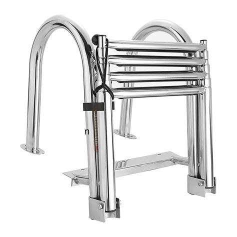 Buy Boat Ladder for Fishing Boat, 4 Step Folding Swimming Pool Ladder ...