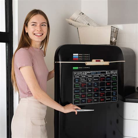 Magnetic Calendar for Refrigerator- Dry Erase Magnet Fridge Organizer ...