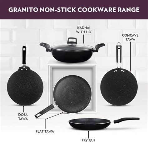 Granito Non Stick Tawa, Concave, Induction and Gas Stove Compatible