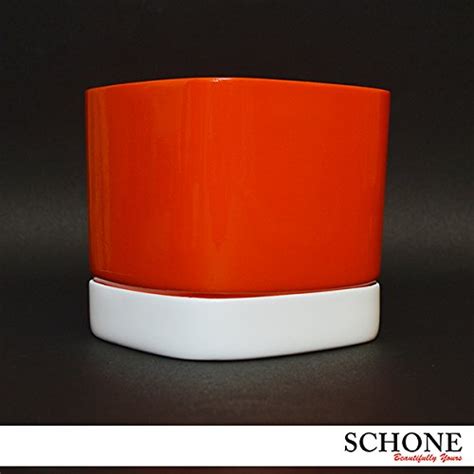 Schone FRP Planter Pot Medium (Deep Orange) : Amazon.in: Garden & Outdoors