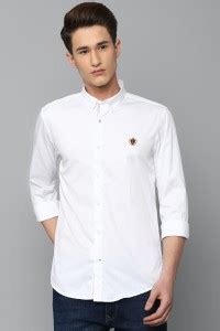 LOUIS PHILIPPE Men Solid Casual White Shirt - Buy LOUIS PHILIPPE Men ...