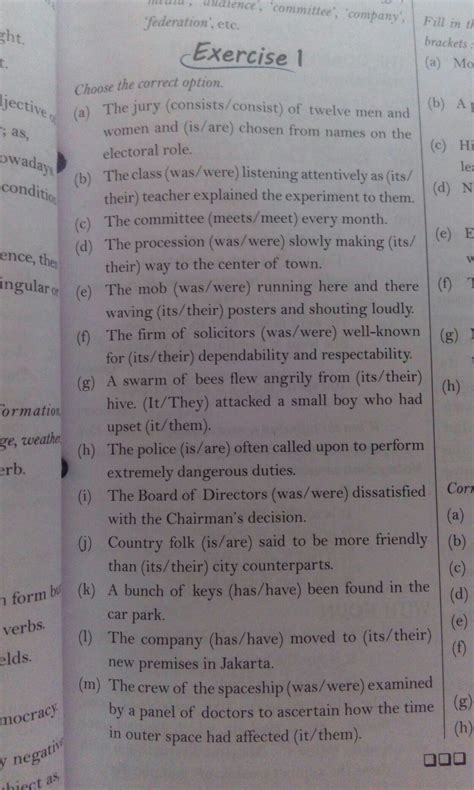 choose the correct option of subject verb concord - Brainly.in