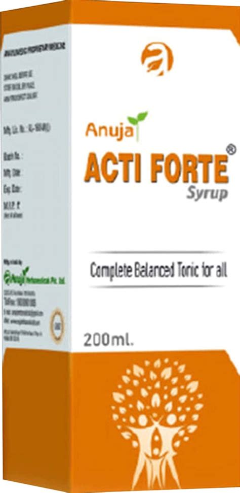 Buy ANUJA ACTI FORTE SYRUP - 400 ML Online & Get Upto 60% OFF at PharmEasy