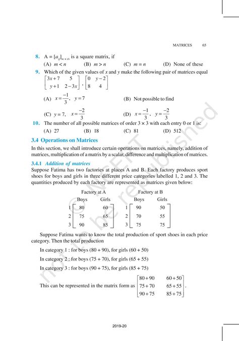 Image result for Arvind Academy Class 12 Matrices