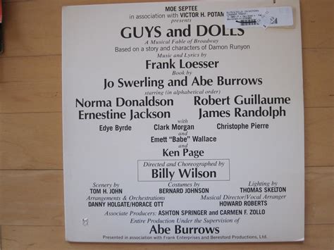 Frank Loesser - GUYS AND DOLLS [ORIGINAL CAST] [LP VINYL] - Amazon.com ...