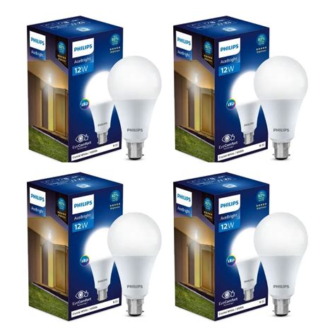 Buy Philips Stellar Bright 12-Watt LED Bulb B22 Base (Crystal White ...
