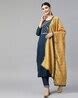 Buy Blue & Gold Kurta Suit Sets for Women by SHEWILL Online | Ajio.com