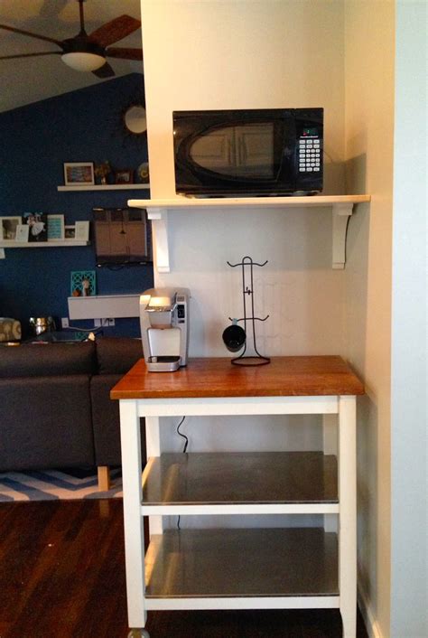 Microwave On Floating Shelf