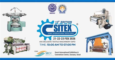 SITEX – Surat International Textile Expo 2026 (13th Edition), SIECC ...