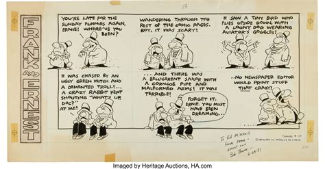 Bob Thaves Frank and Ernest Sunday Comic Strip Original Art dated | Lot ...