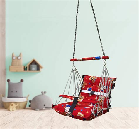 Luxurin Cotton Velvet Baby Swing Foldable jhula Portable jhoola for ...