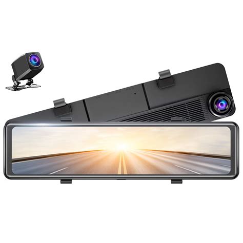 AKASO DL12 2.5K Mirror Dash Cam 12" Touch Screen Front and Rear Dual ...