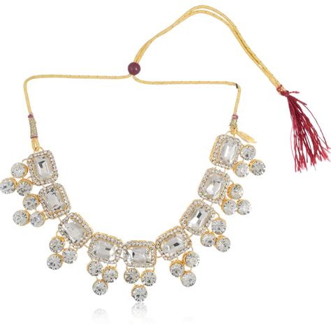 Alloy Gold-plated Jewel Set (White)(HK00077)-Clothsvilla.com