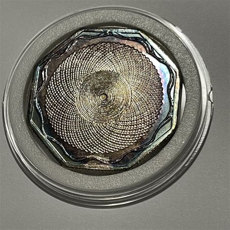 1851 Octagon Shaped Coin Copi Rainbow Toning 1 Troy Oz .999 Fine Silver ...