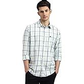 Arrow Men's Printed Slim Fit Casual Shirt (ASTS1448_Light Blue_42 ...