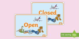 Hat Shop Open/Closed Sign - Role Play - EYFS (teacher made)