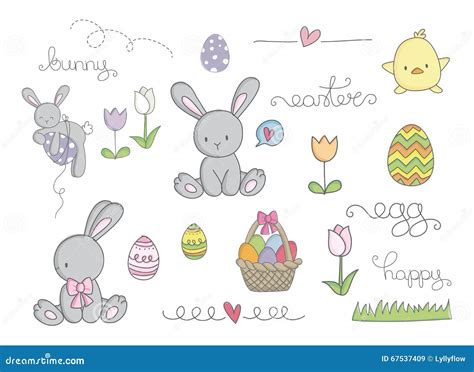 Easter cute clip art stock vector. Illustration of character - 67537409