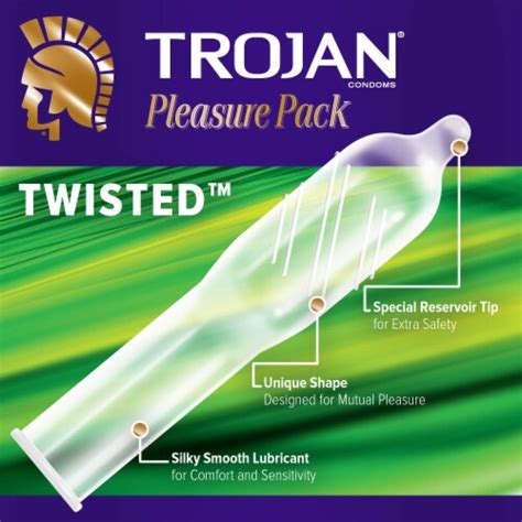 Trojan Pleasure Variety Pack Lubricated Condoms - 12 Count (Pack of 24 ...