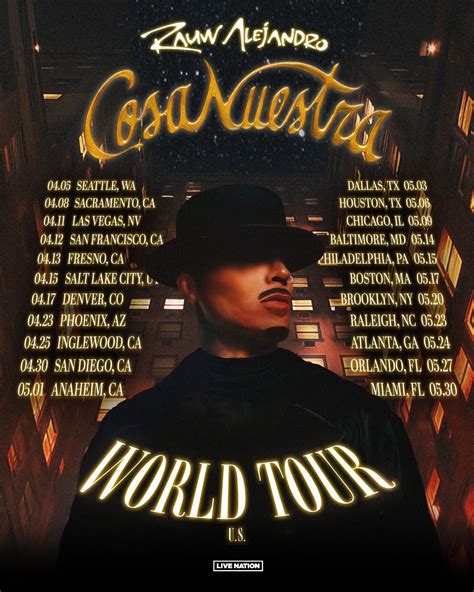 Rauw Alejandro 205 Tour Dates: 'Cosa Nuestra World Tour'