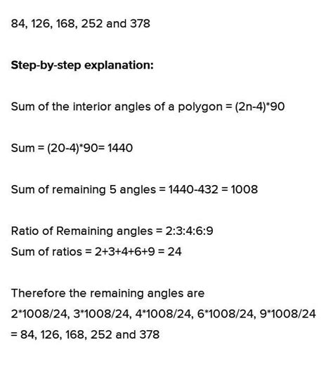 the sum of five interior angle of decagon 432 if the remaining angle ...