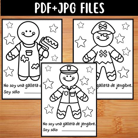 Spanish Disguise a Gingerbread Coloring Pages |Disfrazar a un Hombre de ...
