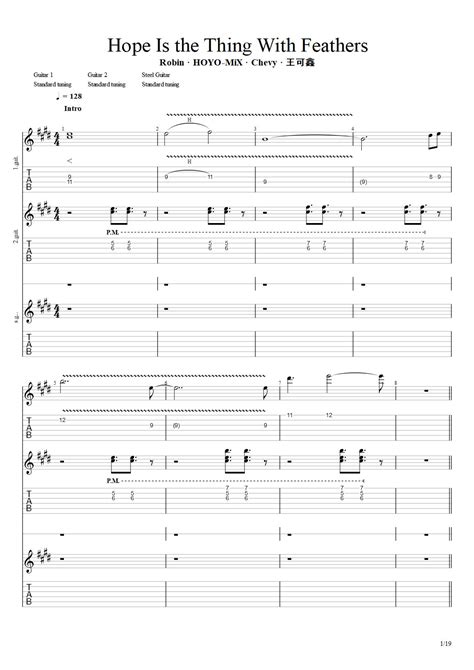 Hope Is the Thing With Feathers Tab & Chords - Robin