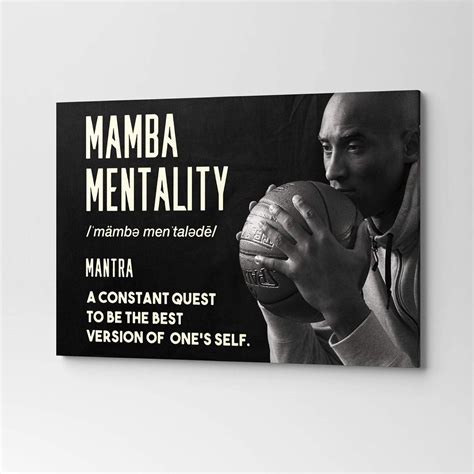 Buy Canvas Kobe Bryant with Motivation Quote Cloth Effect Wall Art ...