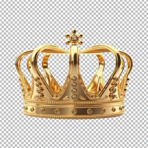 Couronne royale dorée isolée sur fond transparent | PSD Premium généré ...