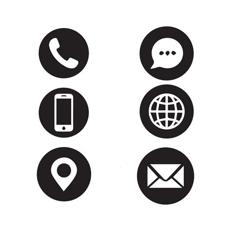 Icon website set. Contact page icon set. Contact us icon. Communication ...