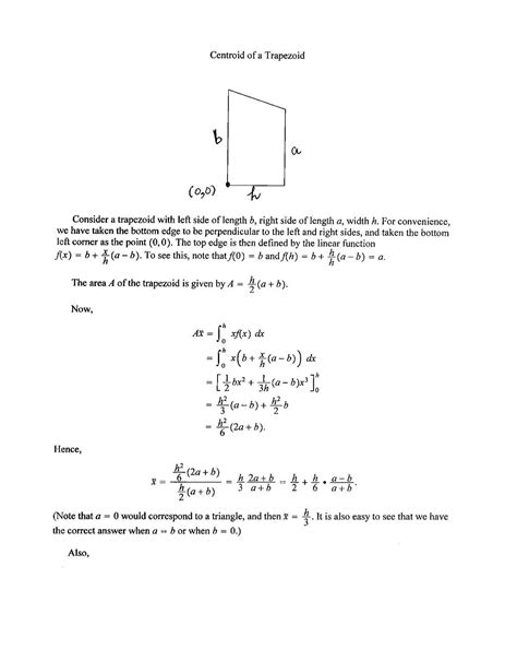 Centroid of a Trapezoid